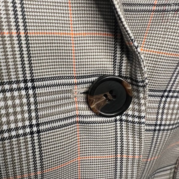 #69 NWT SPARKZ COPENHAGEN Plaid Double Breasted Blazer Lined XS S M Casual - Picture 4 of 10